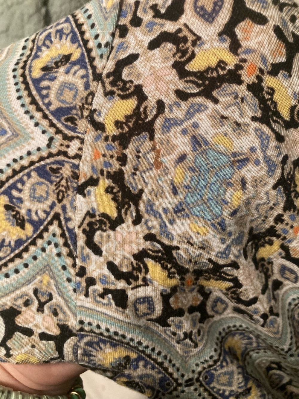 J. Jill Sleeveless Maxi Dress in Cream and Light Blue Paisley - Picture 7 of 7